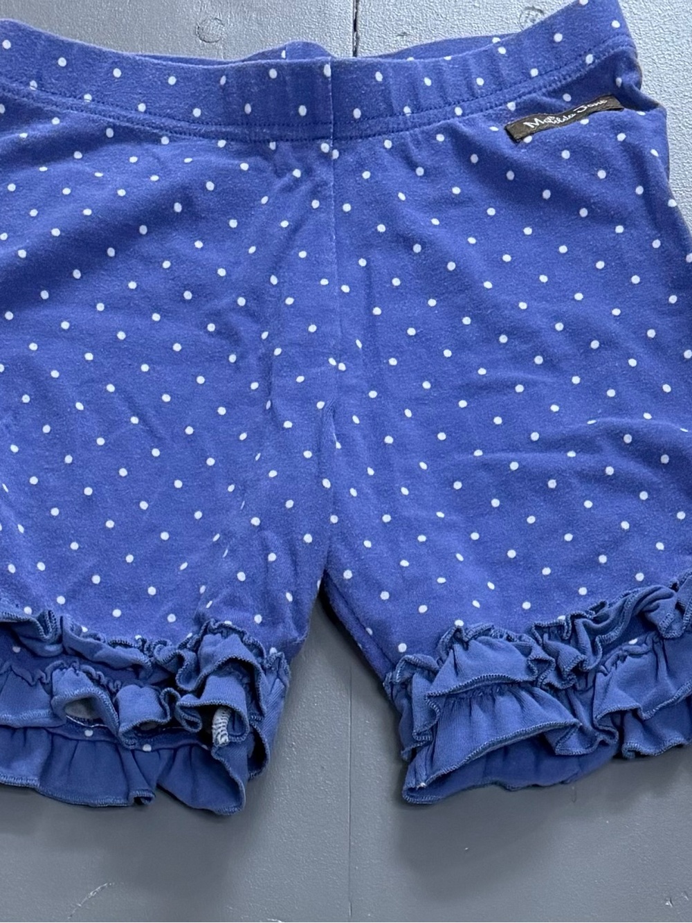 Matilda Jane Royal Blue Polka Dot Ruffle Hem Shorts